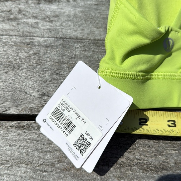 Lululemon Energy Bra Medium Support, B–D Cups sports bra size 4 NWT sour grape - Picture 4 of 7